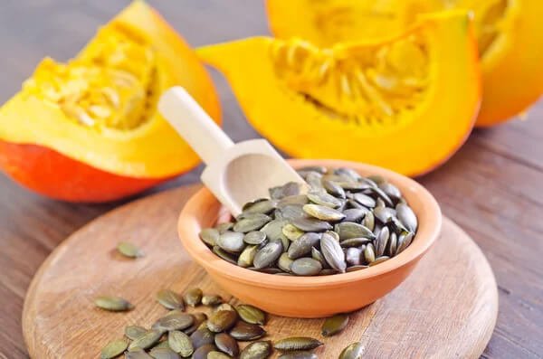 Pumpkin seeds representing beta sitosterol